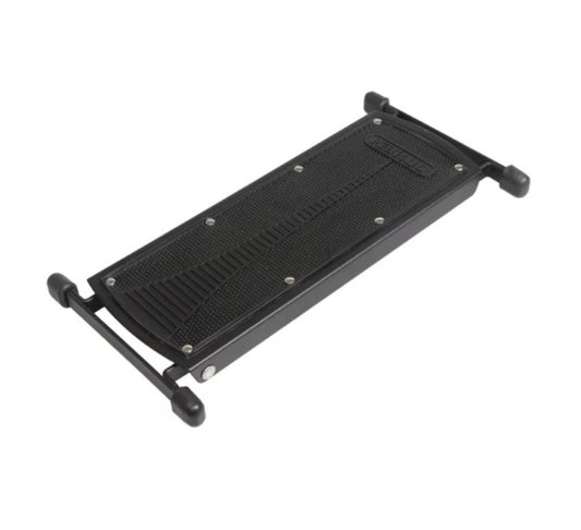 Black metal bracket on a white background