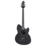Ibanez TCM50-GBO Galaxy Black acoustic guitar full front view