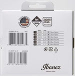 Ibanez guitar string packaging with specifications and branding