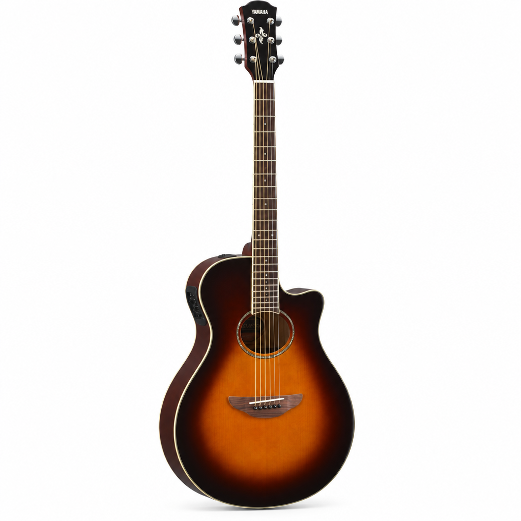 Yamaha APX600 OVS Old Violin Sunburst acoustic-electric guitar, front view