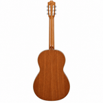 Straight back view of the Smiger LCI-39 Natural classical guitar showing its natural finish, body, back, neck, and headstock