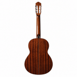 Back view of the Rockdale Classic C2 classical guitar showing its sapele back and sides