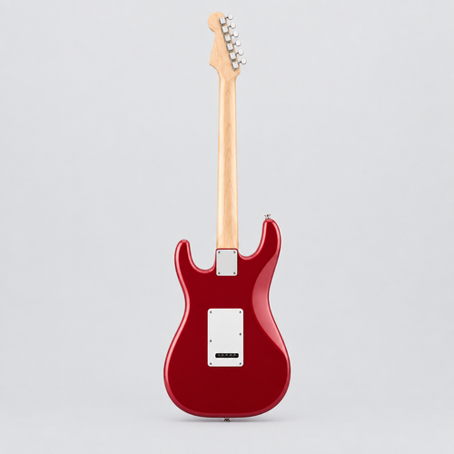 Straight-on full back view of the glossy metallic-red Unistar L-G3 electric guitar.