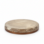 Large skin drum shown from a side-angled view highlighting the body depth and skin head on a white background