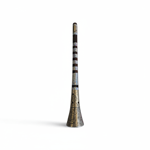 EGY big Egyptian mizmar traditional wind instrument on a white background