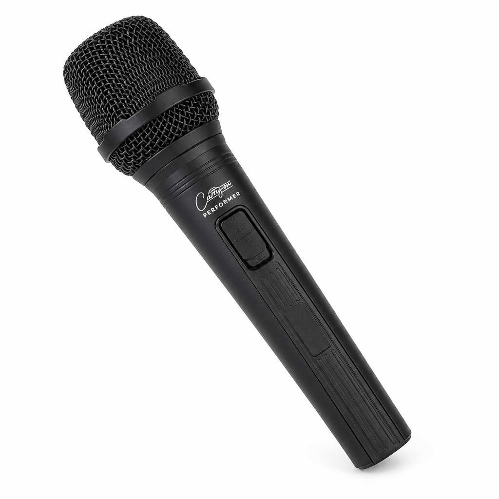 45-degree view of the black Carry-On dynamic microphone.