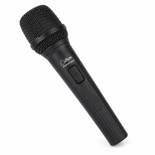 45-degree view of the black Carry-On dynamic microphone.