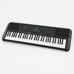 Front three-quarter view of the Yamaha PSR-E273 61-key portable keyboard showing its keys, speakers and top control panel.
