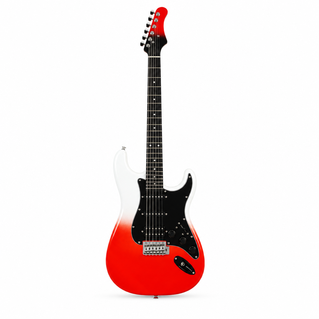 Straight front view of the Smiger L-G2-i6 WKR electric guitar preserving the exact original finish, body shape, pickups, bridge, strings, controls, neck, and headstock