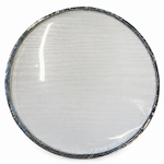 Close-up of the 22 cm white darbuka replacement drumhead surface and finished rim