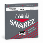 Savarez Alliance Corum 500AR normal tension classical guitar strings package, angled view
