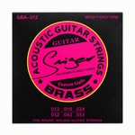 Smiger GPA-012 phosphor bronze acoustic guitar strings package with the white sticker removed, showing the Custom Light gauge information