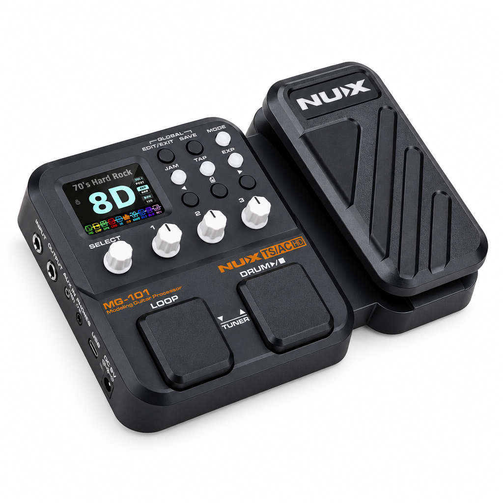 NUX MG-101 modelling guitar processor, angled view