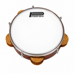 Power Beat brown riqq straight front view with transparent head