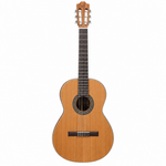Straight front view of the Smiger LCI-39 Natural classical guitar showing its natural finish, traditional body, soundhole, rosette, bridge, strings, neck, and slotted-style headstock