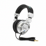 Behringer HPX2000 closed-back DJ headphones shown from the side with adjustable headband, swivel hinge, earcup, and cable visible
