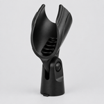 Unbranded A7 microphone holder shown from the front with its black cradle, adjustment joint, and mounting base