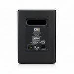 KRK Kreate 5 black powered studio monitor shown from the rear with KRK Systems label, rear port, connection panel, and power input