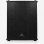 Front view of the Behringer Eurolive B1500XP active subwoofer showing its grille and Behringer badge.