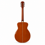 Straight back view of the Smiger GA-7710-N acoustic guitar preserving its original natural finish, cutaway body, back, neck, headstock, and tuning machines