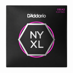 Front view of the D'Addario NYXL0942 6-string electric guitar strings package, 9–42 Super Light.