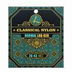 Luxars LX8-028 28-43 normal nylon classical guitar strings package, full front view with original manufacturer packaging and no external stickers or labels
