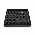One Mackie MobileMix 8-channel portable audio mixer shown from the front with its control surface, knobs, buttons, and Mackie branding