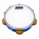 Power Beat blue riqq straight front view with transparent head
