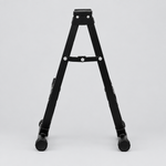 Unbranded J-40E A-frame guitar stand shown from the front with its black foldable frame and rubber feet