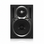 One Behringer Truth B2030A black powered studio monitor shown from the front with woofer, tweeter, front ports, and Behringer branding