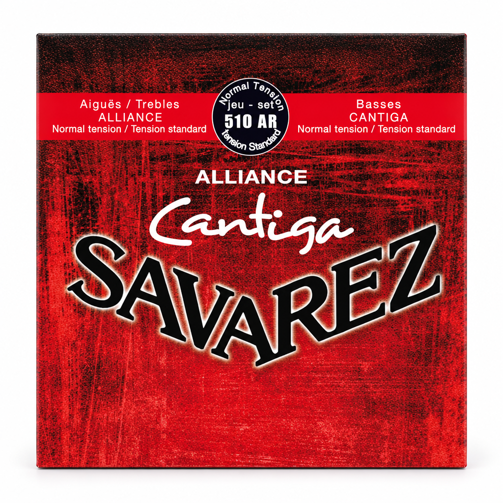 Savarez Alliance Cantiga 510 AR bass guitar strings package, straight front view