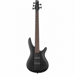 Ibanez SR305EB-WK Weathered Black five-string electric bass guitar, straight front view