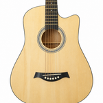 Fenlin Chinese acoustic guitar, soundhole rosette and bridge detail
