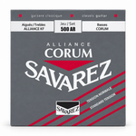 Savarez Alliance Corum 500AR normal tension classical guitar strings package, front view