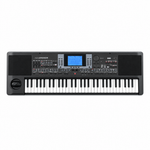 Straight-on front view of the Korg microARRANGER 61-key keyboard