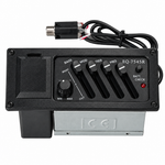 EQ-7545 pickup machine shown from the front with its control panel, sliders, battery area, metal plate, and connected cable