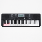 Full front view of the black Medeli IK100 61-key keyboard with illuminated keys.