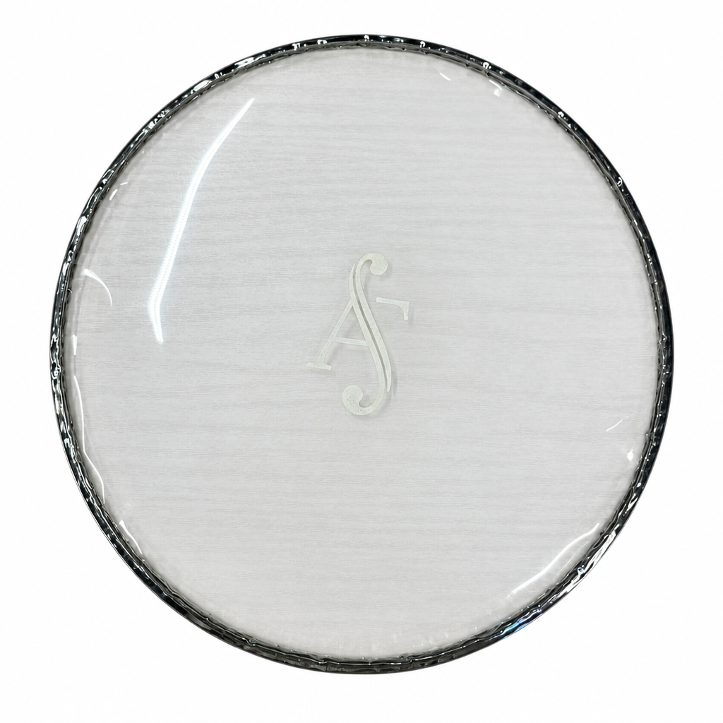 23 cm darbuka replacement drumhead, straight top view showing the circular playing surface and finished rim