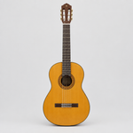 Straight-on full front view of the Yamaha C70 full-size classical guitar with nylon strings.