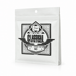 Smiger SC .028-.043 nylon classical guitar strings package, three-quarter angled view showing package thickness and original manufacturer design