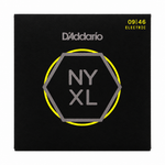 Front view of the D'Addario NYXL0946 electric guitar strings package, 09–46 gauge.