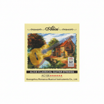 Alice AC106 acoustic guitar strings package shown straight-on with Alice branding, classical guitar strings artwork, AC106 model, company text, and QR label on a clean white background
