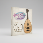 Galaxy Oud Strings Platinum package shown at a 45 degree angle with the front label and package edge visible on a clean studio background