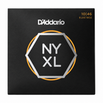 Front view of the D'Addario NYXL1046 electric guitar strings package, 10–46 Regular Light.