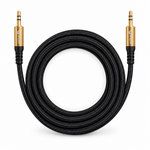VIOY 2 m braided AUX audio cable, full view showing the cable and 3.5 mm connectors