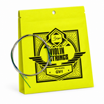 Smiger GV-1 violin strings package, three-quarter angled view showing package thickness and original manufacturer design