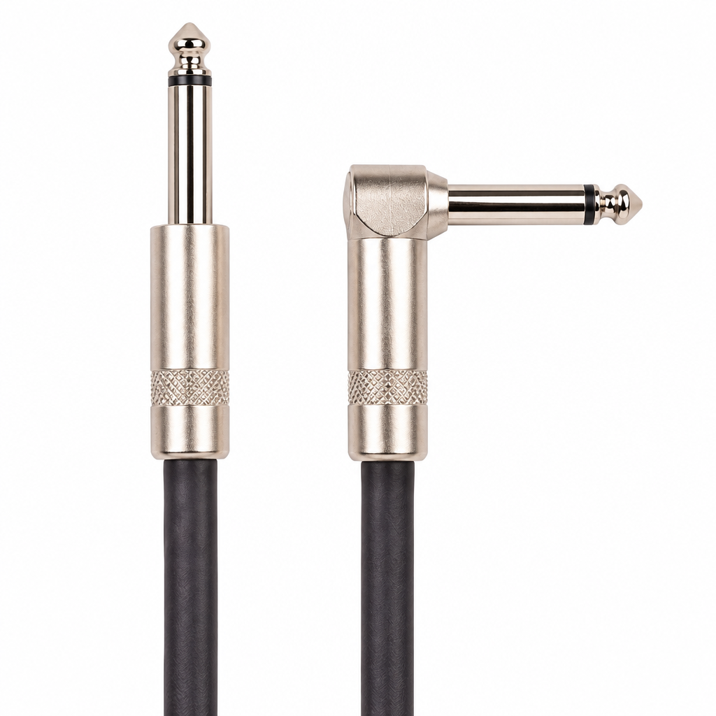 Close-up of the straight and right-angle plugs on the Carry-On instrument cable.