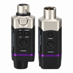 Xvive U35C 5.8 GHz condenser microphone wireless system, front view of the transmitter and receiver