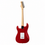 Back view of the red metallic Rockdale Acadia HSS electric guitar, model A208989