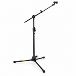 Hercules MS523B PRO tripod microphone stand with hideaway boom, angled view